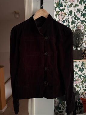 Mexx Black Velvet Button-Front Jacket